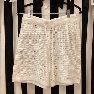 Mono b White Knit Shorts